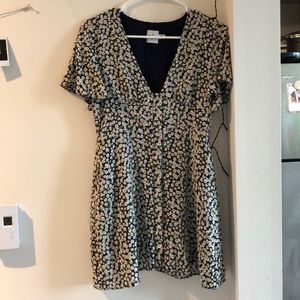 Floral button down dress